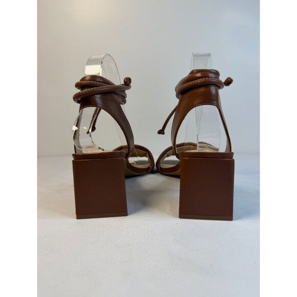 Vince Camuto Vernisa Women's Size 6.5M Cognac Ankle Wrap Heeled Sandal - Picture 8 of 12
